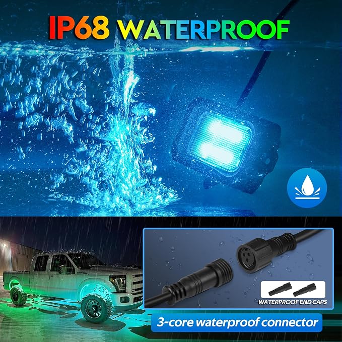 MICTUNING C2 MAX RGB+IC Chasing Color Rock Lights - Image 7