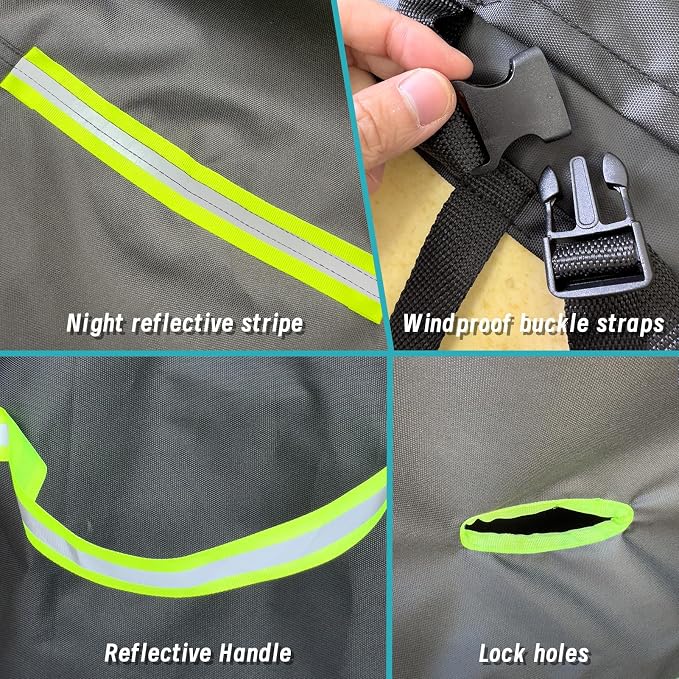 Motorcycle Cover All Season, Outdoor Storage Moped Covers, All-Weather - Image 3