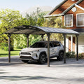 Real Relax 12x16ft Heavy Duty Metal Carport, Arch-Roof Polycarbonate Roof by RealRelax