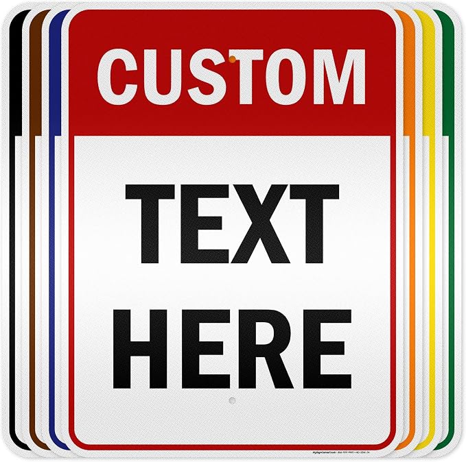 Custom Sign, Custom Sign for Business, Indoor/Outdoor use. 18x24 Inches by MySignCenter