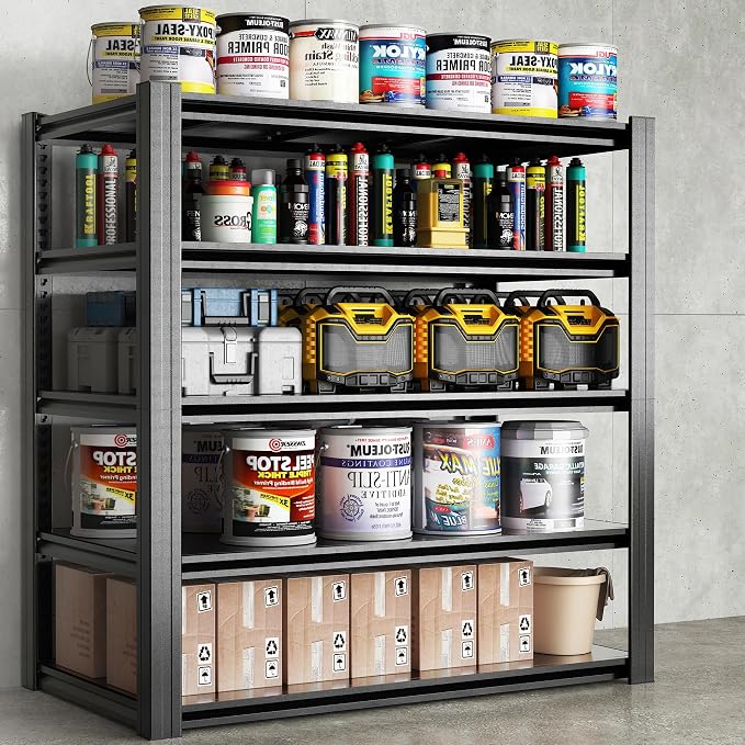 72" H Shelving Unit 5 Tiers Heavy Duty Garage Shelving 3000LBS Storage Racks by EKJOfficials