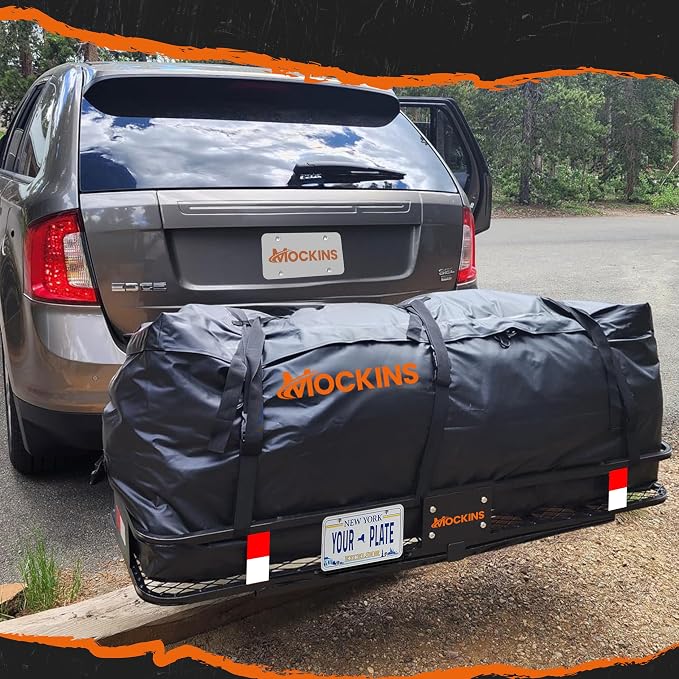 Mockins 60"x20"x6" Heavy Duty Trailer Hitch Cargo Carrier w/License Plate - Image 8