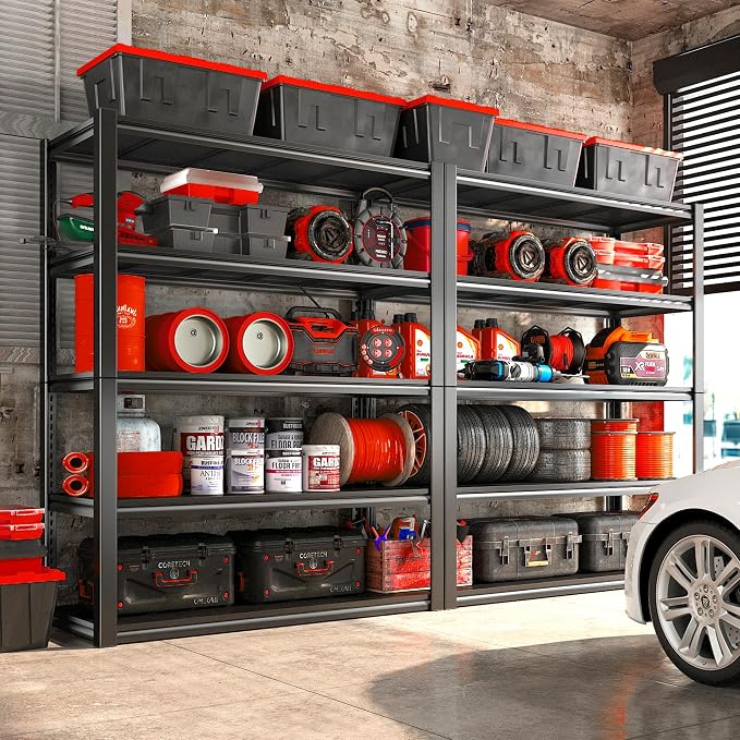 REIBII 48" W Garage Shelving 2500LBS Storage Shelves Adjustable Metal Shelving - Image 2
