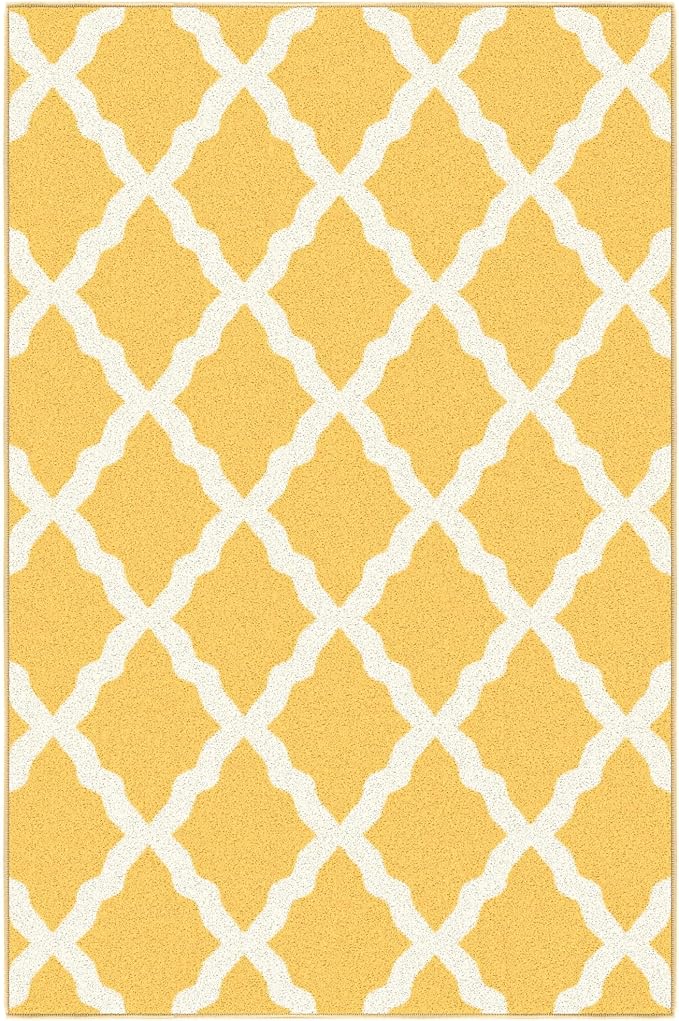 Ottomanson 3'3" x 5' Rugs for Living Room Trellis Area Rug for Bedroom - Image 6