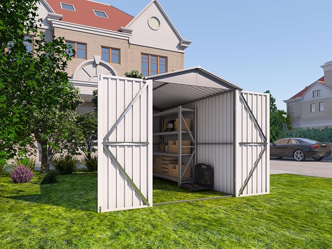 Motorcycle Steel Storage Shed by GDFStudio