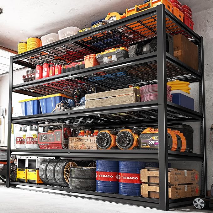 REIBII 78" H Garage Shelving Heavy Duty Load 3000LBS, Adjustable Storage Shelves - Image 2