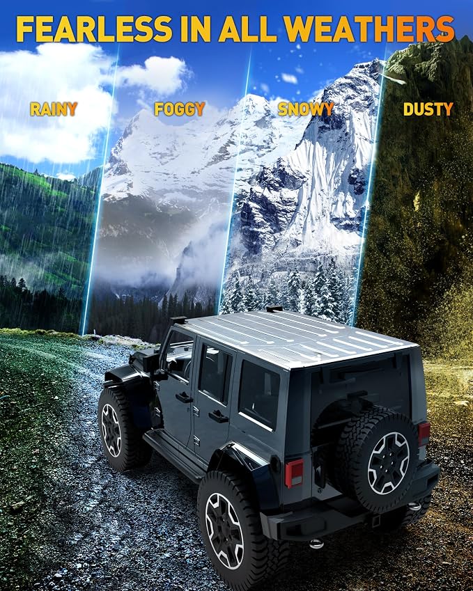 NAOEVO 4 Inch LED Pod Lights, 480W 48, 000LM LED Fog/Driving/Off Road Lights - Image 7