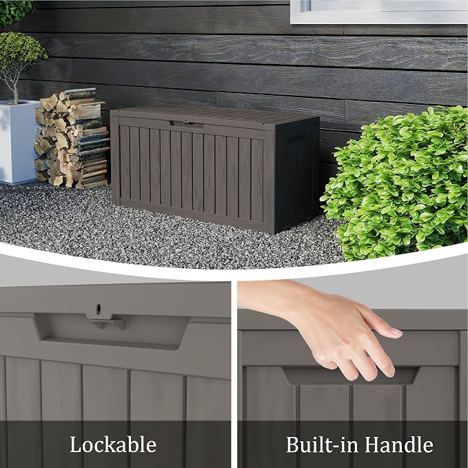 90 Gallon Lockable Resin Deck Box - Image 7