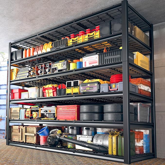 REIBII 60" W Garage Shelving, 2900LBS Storage Shelves, 6 Tier Heavy Duty - Image 8