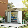 Outsunny 8' x 5.5' Outdoor Storage Shed, Metal Garden Shed by Outsunny