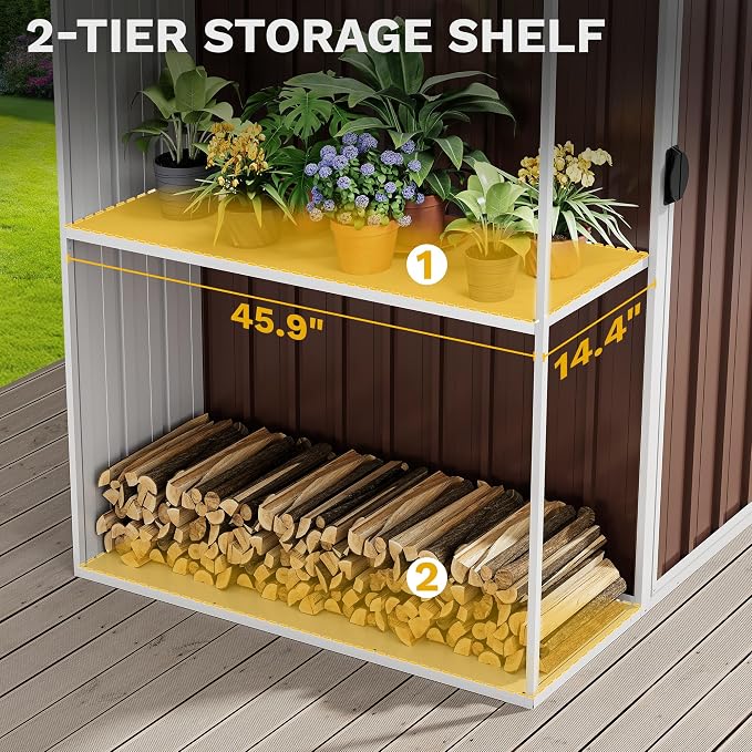 DWVO Outdoor Storage Shed 8x4FT - Image 4