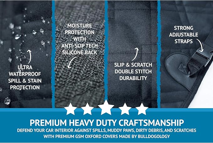 Bulldogology SUV Cargo Liner for Dogs 55"x106" Heavy Duty Pet Trunk Cargo Cover - Image 4