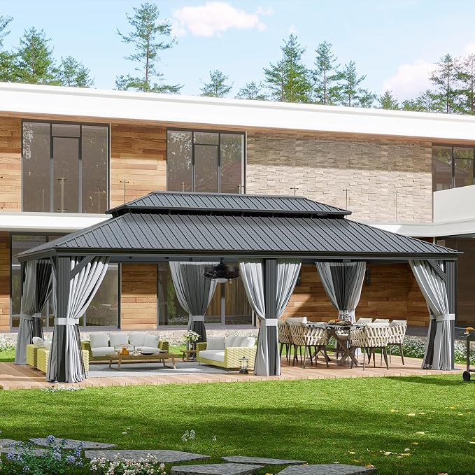 Aoxun 14' X 24' Hardtop Gazebo by Aoxun