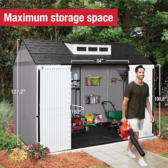Rubbermaid Extra Large Resin Outdoor Storage Shed - Image 5
