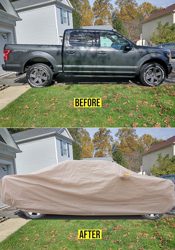 Tecoom Thick Shell Truck Pickup Car Cover Waterproof Windproof - Image 3