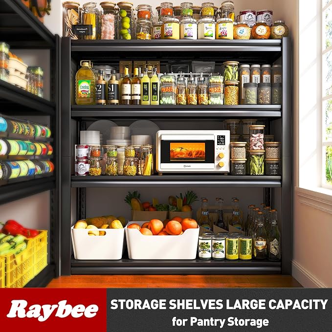 Raybee 40" Wide Heavy Duty Garage Storage Shelves, 3 Pack, Adjustable 4 Tier - Image 9