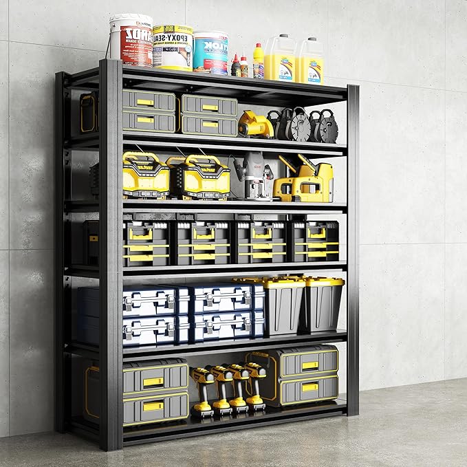 82" H Heavy Duty Garage Shelving 3000LBS Storage Shelves Adjustable 6 Tier by EKJOfficials