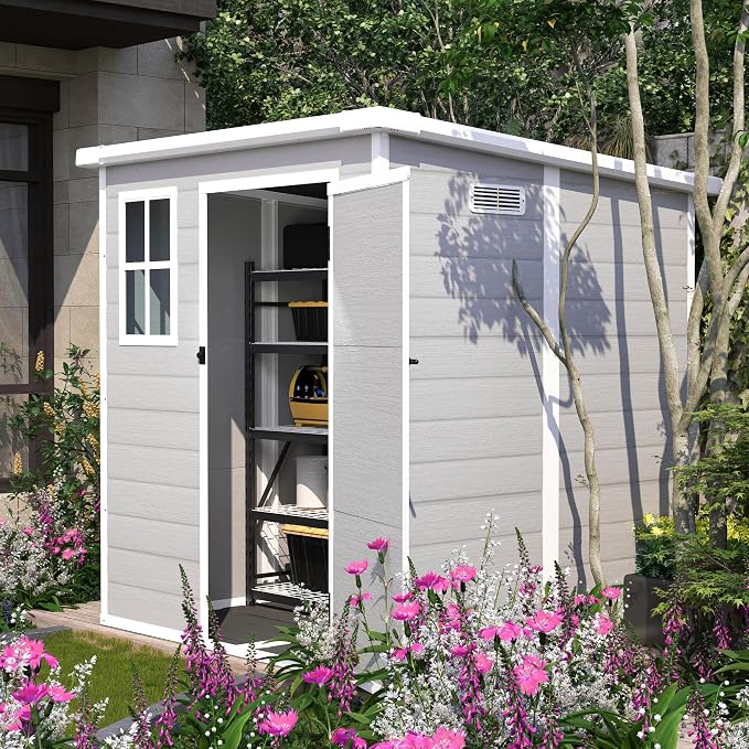 6x6 FT Outdoor Storage Resin Shed - Image 7