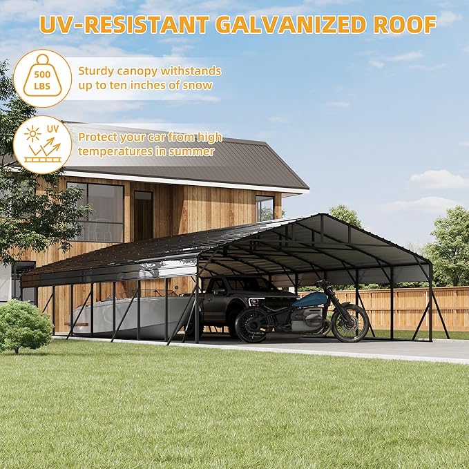 20' x 40' Heavy Duty Metal Carport - Image 5