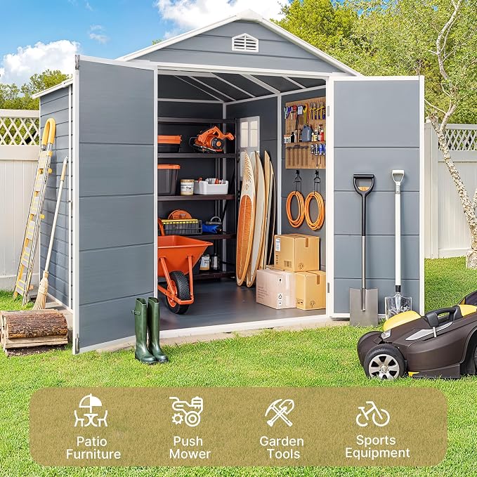 Gizoon 8x6 FT Outdoor Storage Shed - Image 3