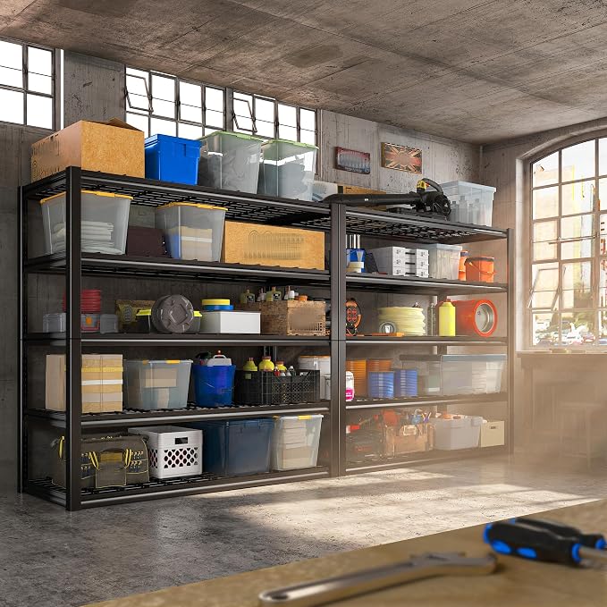 REIBII 48.2''W Garage Shelving Heavy Duty Metal Shelving 3000LBS Storage - Image 5