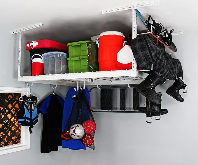 MonsterRax Overhead Garage Storage Racks 4x6 Ceiling Mounted Shelving, - Image 7