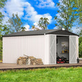 U-MAX 10x14 Shed, 14x10 Metal Outdoor Storage Shed, Large Outside Storage by U-MAX