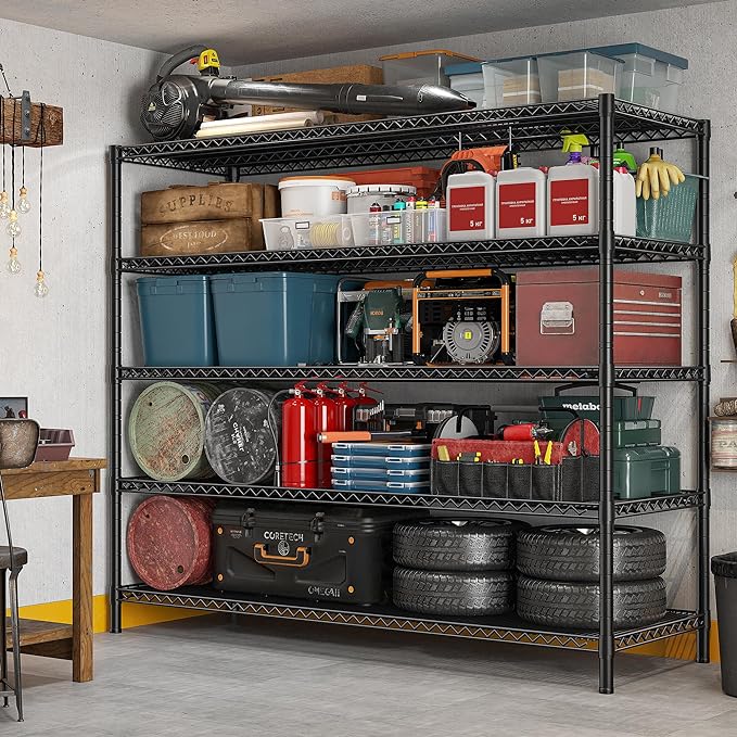 REIBII 85.7"H Storage Shelves 2998LBS Metal Shelving Units - Image 6