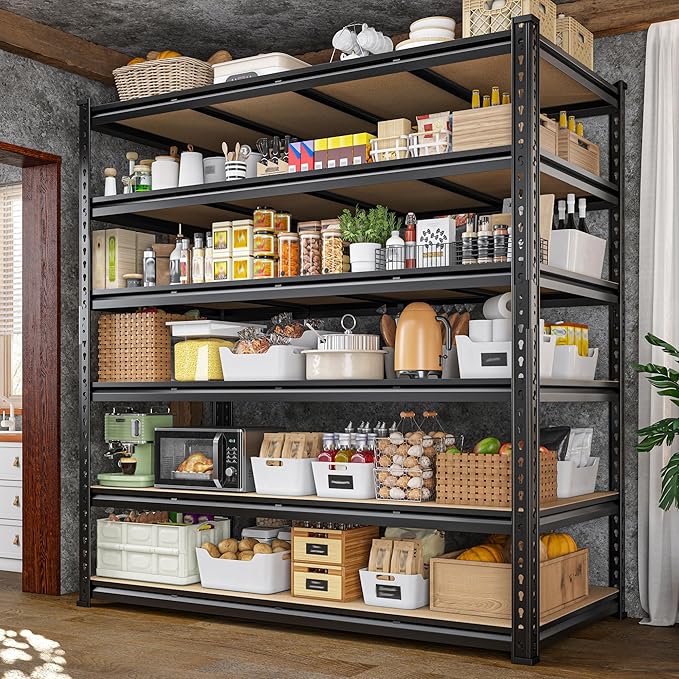 55" W Storage Shelves, 3060LBS Garage Shelving Heavy Duty, 6-Tier Heavy Duty by Durayloly