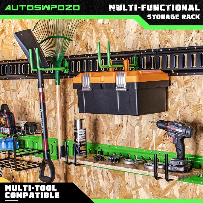 8-Pack E-Track Heavy Duty Shovel/Tool Hanger - Image 5