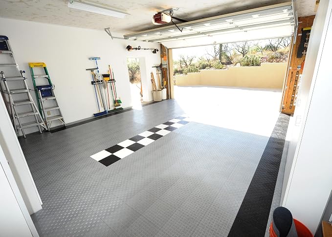 Big Floors GarageTrac Diamond, Interlocking Non-Slip Garage Flooring Tile - Image 8
