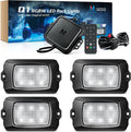 MICTUNING Q1 RGBW Rock Lights, 4 Pods Pure Color Underglow Neon Multicolor by MICTUNINGINC
