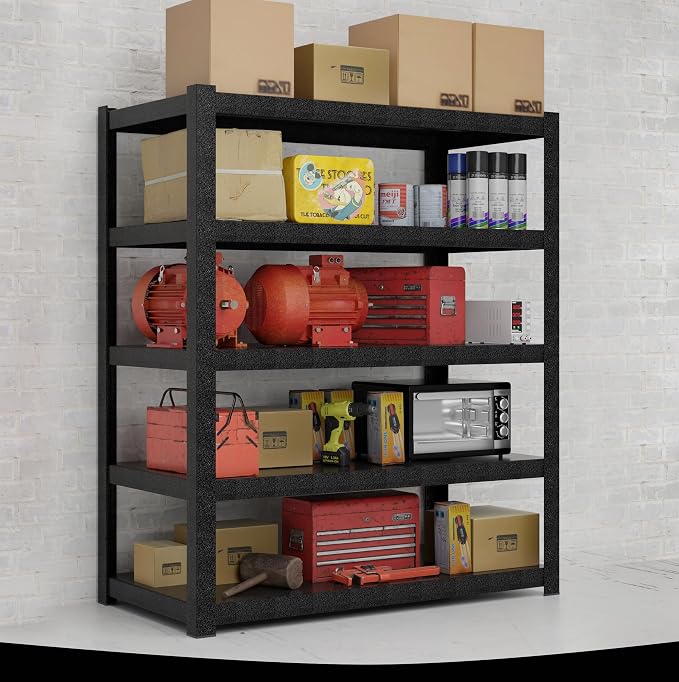 72" Hx47.3 Wx23.6 D 5 Tier Garage Shelving Heavy Duty Garage Storage Shelves - Image 3