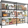 REIBII 61.7''W Storage Shelves Load 1220LBS Wire Shelving Unit 4 Tier Metal by REIBII