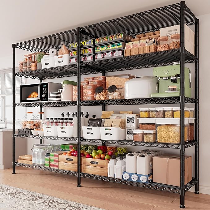 REIBII 1500LBS Storage Shelves Metal Shelving Unit 61.7''W Wire Shelving - Image 2