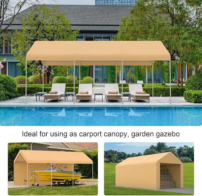 Morngardo Carport 10'x20' Heavy Duty Car Canopy Portable Garage - Image 6