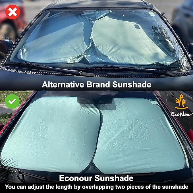 EcoNour Car Windshield Sun Shade Foldable | Front Windshield Shade - Image 3