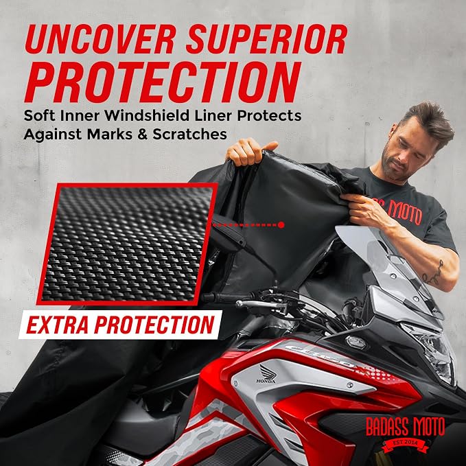 Badass Moto Ultimate Large Adventure Motorcycle Cover Waterproof Outdoor - Image 3