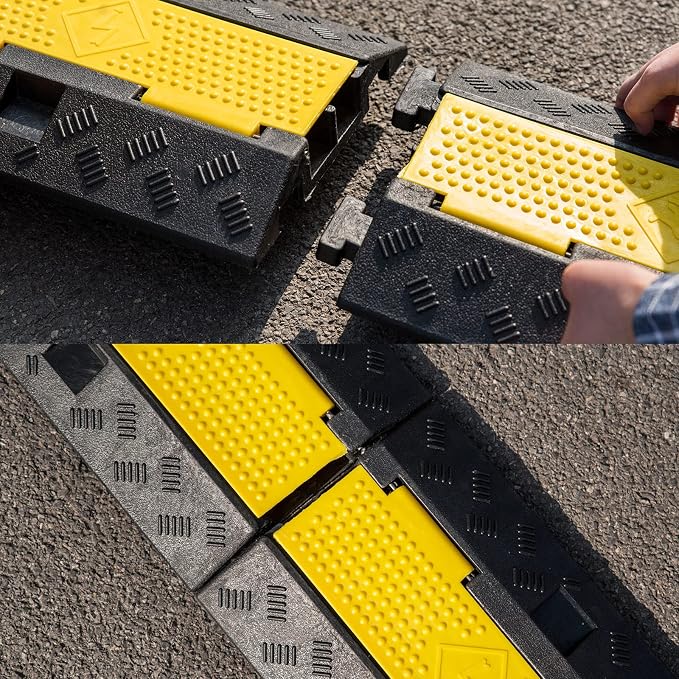 CXRCY Cable Ramp 3 Pack 2 Channel 11000lbs axle Capacity Floor Cord Cable - Image 4