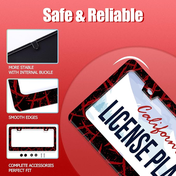 Blood Splattered License Plate Frame Funny Bloody Scar License Plate Frames - Image 4