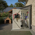 4x8 FT Outdoor Storage Shed, Lean to Metal Shed W/Floor Included, Garden by Unknown