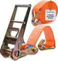 3 inch Ratchet Straps 40 ft Double Wire J Hook Tie Down by Dawnerz