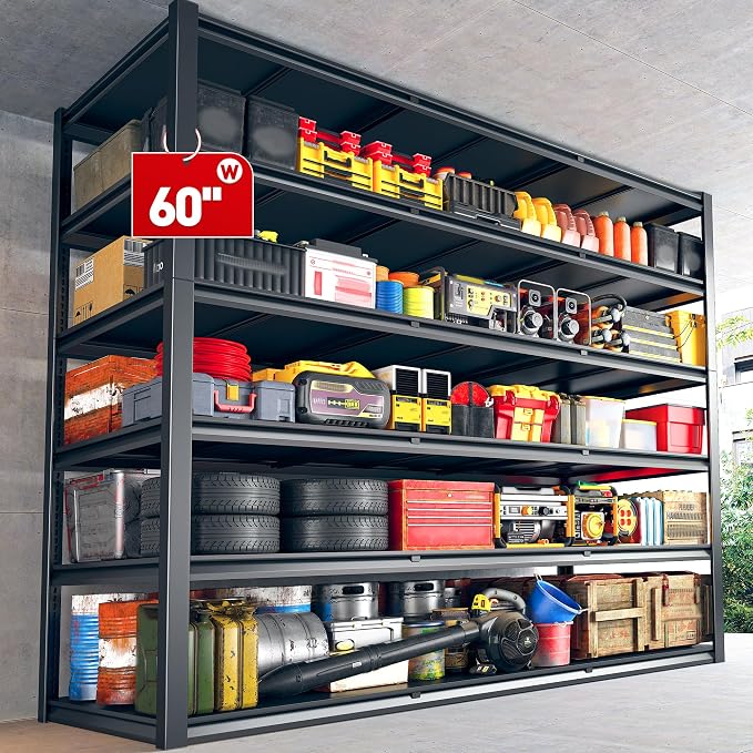 REIBII 84“H Garage Shelving Heavy Duty Storage Shelves 3500 LBS Adjustable - Image 8