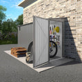 4 * 9.2 FT Outdoor Storage Shed, Galvanized Steel Garden Shed by Vigohuseeo