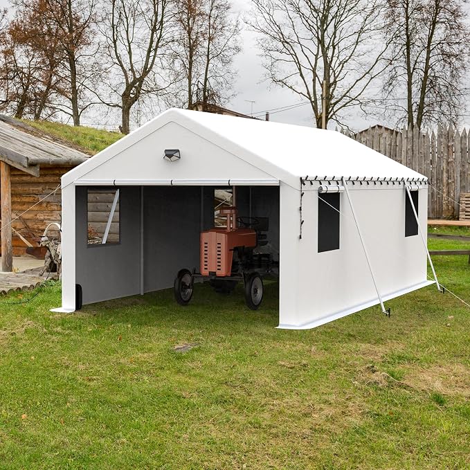 13x25 Carport Canopy, Heavy Duty Car Port, Portable Car Ports Garage - Image 9