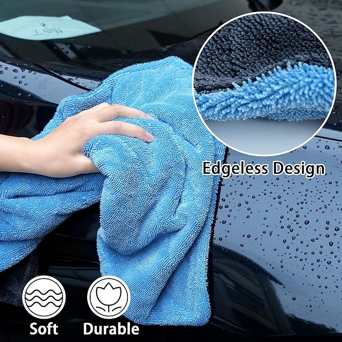 LIVOS 2 Pack Car Drying Towel, Premium Microfiber Towels - Image 4