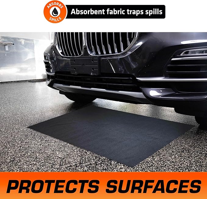 Armor All Premium Oil Spill Mat, Garage Floor Maintenance Mat, Absorbent Oil Pad - Image 2