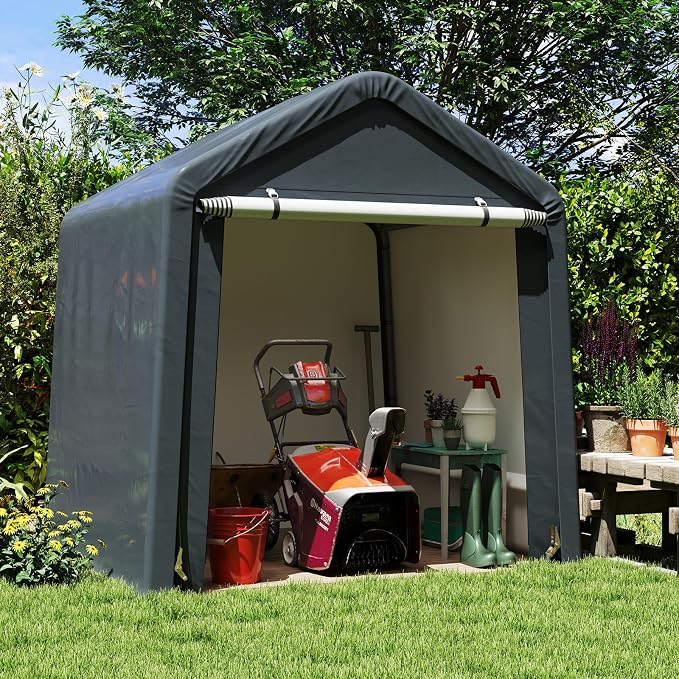 Tangkula 6x6.5Ft Portable Shed, Outdoor Storage Shelter - Image 2