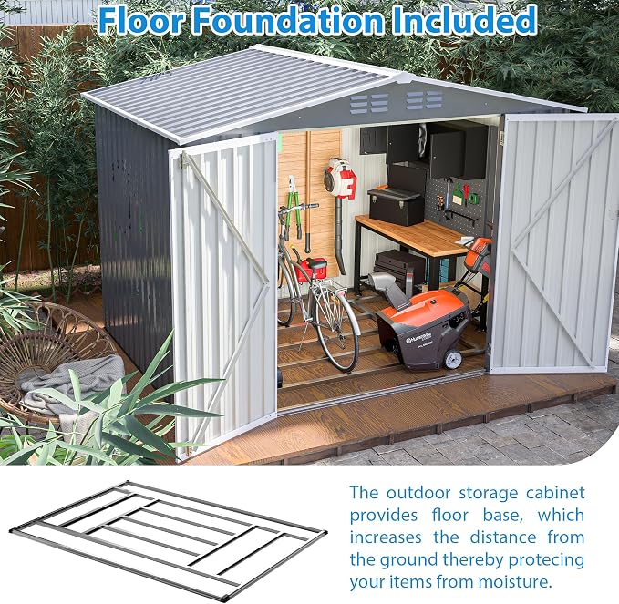 8x6 FT Outdoor Tool Storage Shed - Image 6