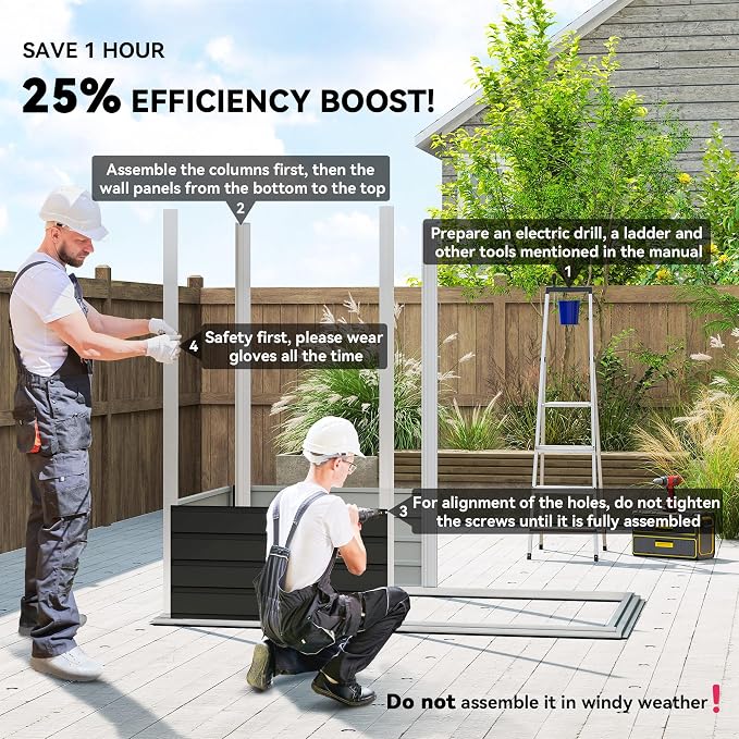 Outsunny 6' x 4' Outdoor Storage Shed, Metal Garden Tool Shed - Image 3